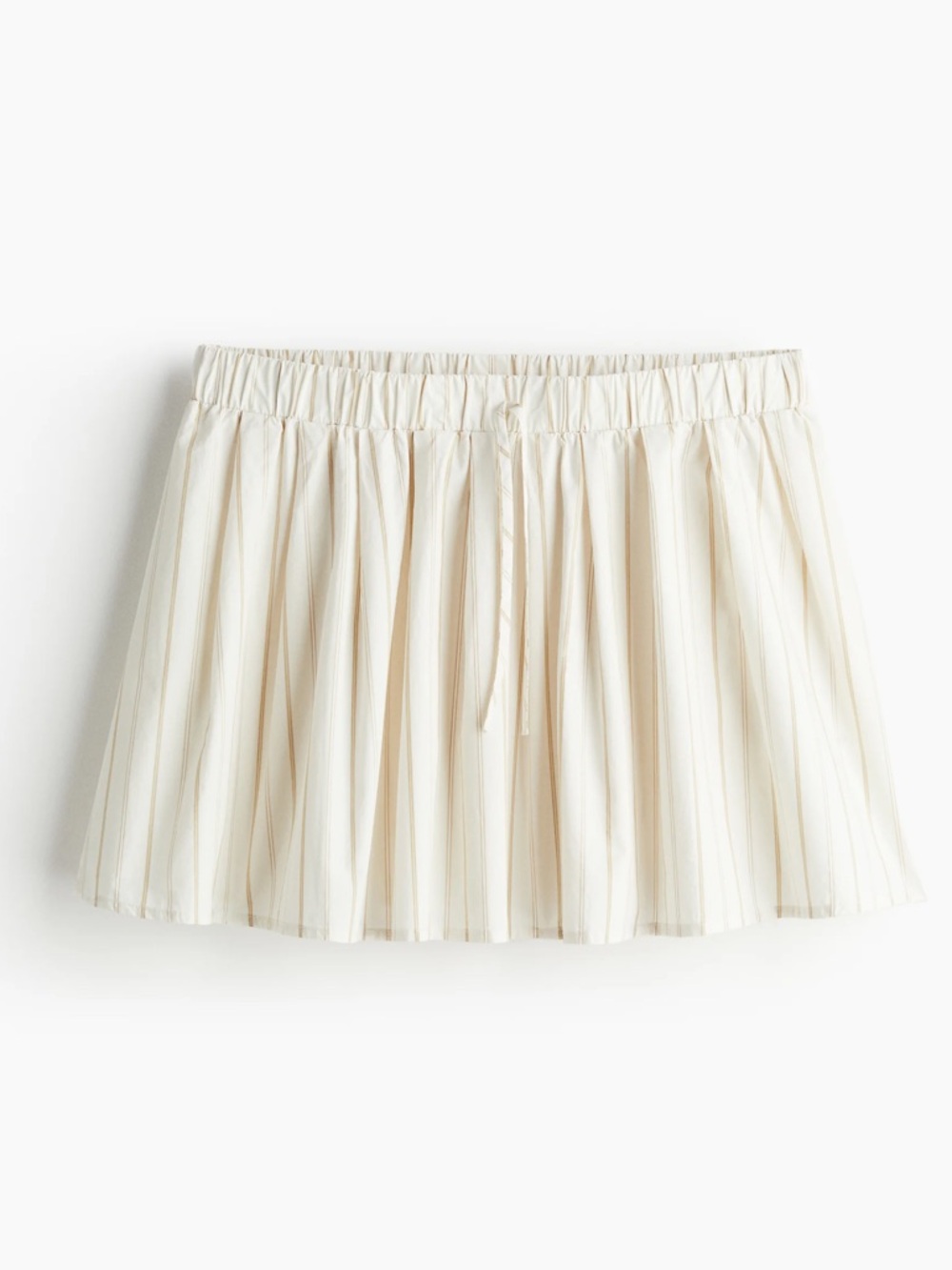 SOLD ~ H&M White Beige Striped Mini Skirt - XL